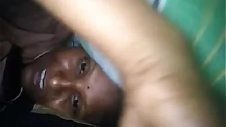 Black girl on video call  big boobs